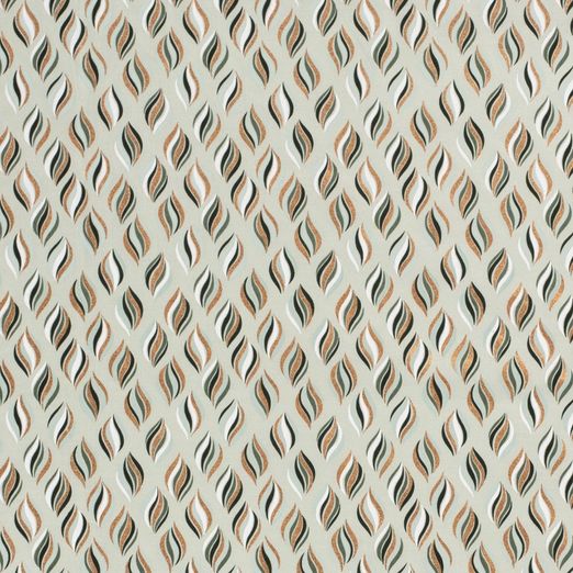 Baumwolle FOLIENDRUCK Runde Rauten auf Hellmint