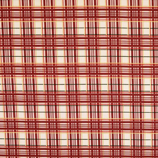 Baumwolle Golddruck Christmas Streifenmuster auf Creme