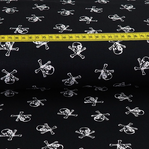 Baumwolle Bonesskulls auf Schwarz Baumwolle Bonesskulls auf Schwarz