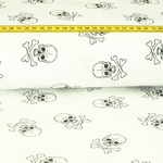 Baumwolle Maxi Pirateskulls auf Weiß Baumwolle Maxi Pirateskulls auf Weiß