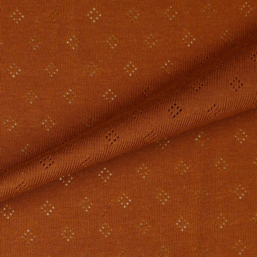 Feinstrickjersey Ajour Cognac Feinstrickjersey Ajour Cognac