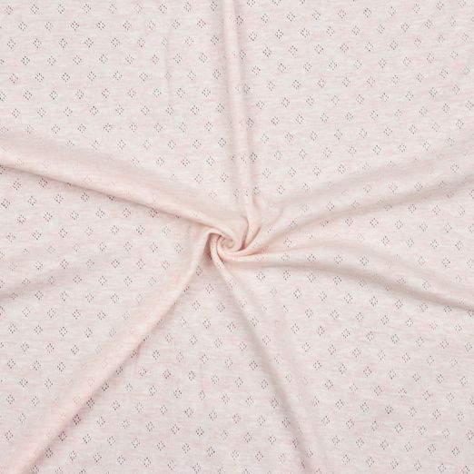 Feinstrickjersey Ajour Apricot Meliert