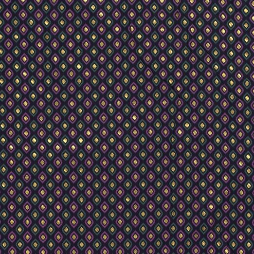 Baumwolle WEIHNACHTEN Foliendruck Rautenmuster auf Dunkelblau Baumwolle WEIHNACHTEN Foliendruck Rautenmuster auf Dunkelblau