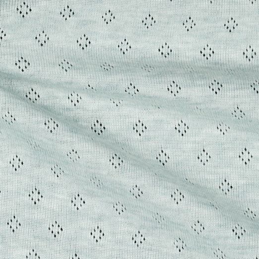 Feinstrickjersey Ajour Light Green Melange