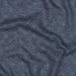 Feinstrickjersey Ajour Dunkelblau Melange