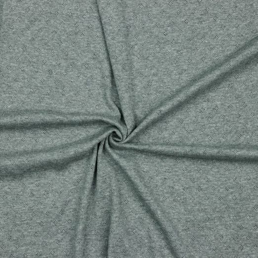 Feinstrickjersey Ajour Dunkelgrau Meliert Feinstrickjersey Ajour Dunkelgrau Meliert