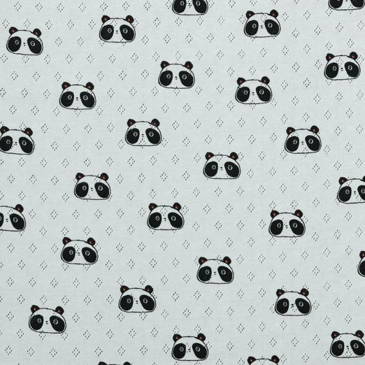 Feinstrickjersey Ajour Pointoille Panda Weiß Feinstrickjersey Ajour Pointoille Panda Weiß