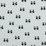 Feinstrickjersey Ajour Pointoille Panda Weiß