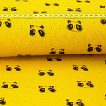 Feinstrickjersey Ajour Pointoille Panda Senfgelb