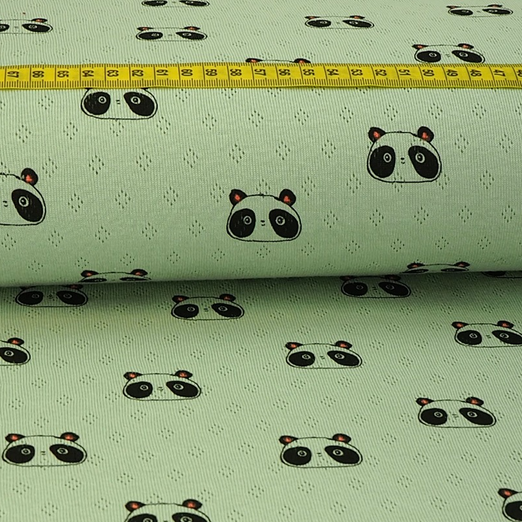 Feinstrickjersey Ajour Pointoille Panda Mint Feinstrickjersey Ajour Pointoille Panda Mint