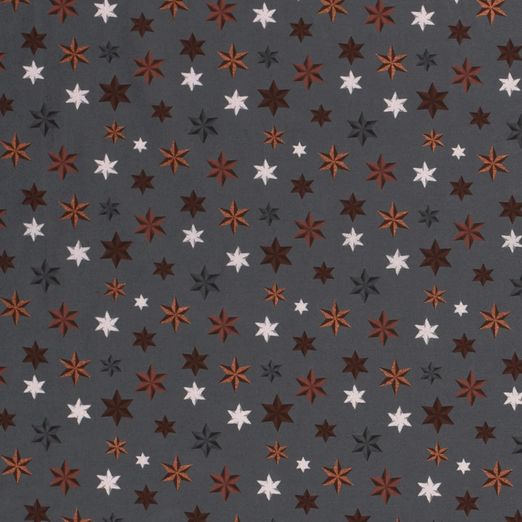 Baumwolle WEIHNACHTEN Foliendruck Sternenschauer auf Dunkelmint