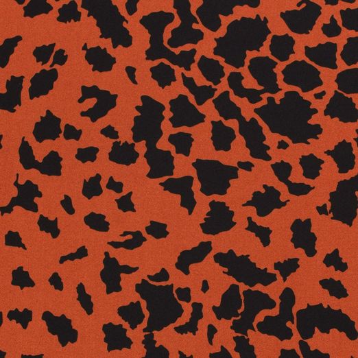 Bekleidungsstoff Viskose Animalprint Giraffe Blutorange Bekleidungsstoff Viskose Animalprint Giraffe Blutorange