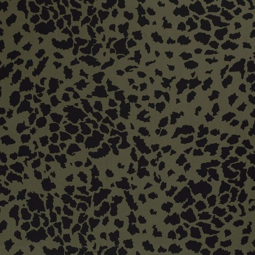 Bekleidungsstoff Viskose Animalprint Giraffe Khaki Bekleidungsstoff Viskose Animalprint Giraffe Khaki