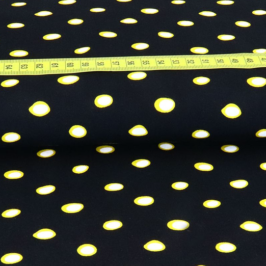 Viskose Blusenstoff Bubbles auf Schwarz Viskose Blusenstoff Bubbles auf Schwarz