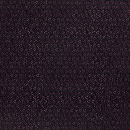 Bekleidungsstoff Viskose - Satinstoff Kreisblüten Aubergine auf Schwarz Digital Bekleidungsstoff Viskose - Satinstoff Kreisblüten Aubergine auf Schwarz Digital