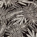 Bekleidungsstoff Viskose Krepp Palmenblätter Dunkelbraun