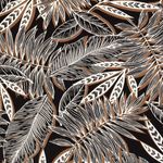 Bekleidungsstoff Viskose Krepp Palmenblätter Hellbraun