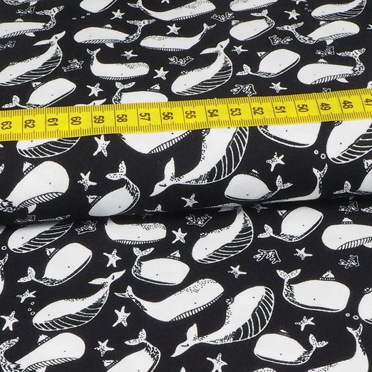 Viskose Wale auf Schwarz