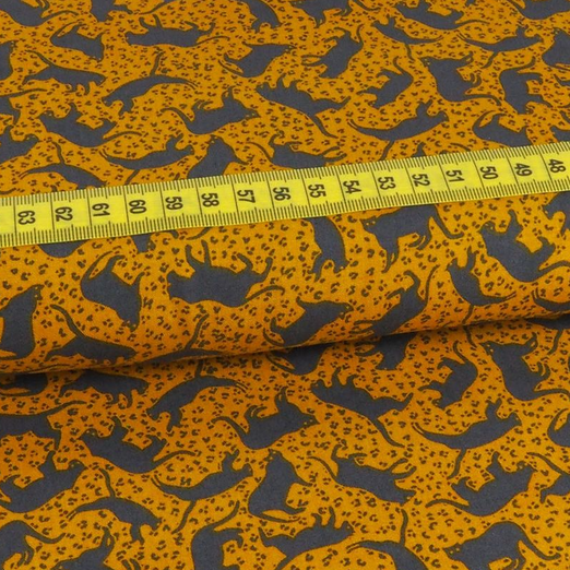 Viskose Tiger Senfgelb/Dunkelgrau Viskose Tiger Senfgelb/Dunkelgrau