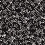 Bekleidungsstoff Viskose Rosenhecke auf Schwarz