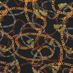 Viscose blusväv Chains mörkgrön