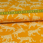 Viskose Weiße Tiger auf Senfgelb