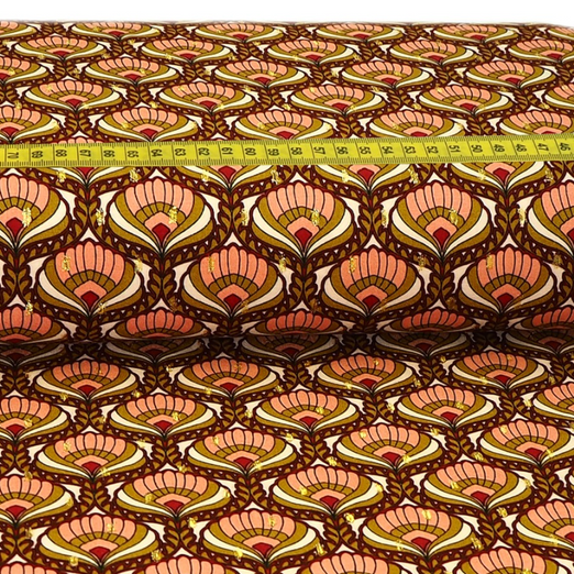 Bekleidungsstoff Viskose Radiance Retro Muscheln Bordeaux GLITZER Bekleidungsstoff Viskose Radiance Retro Muscheln Bordeaux GLITZER