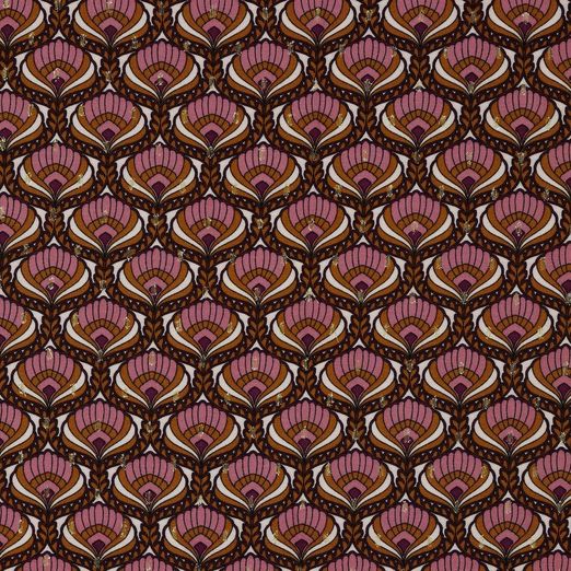 Bekleidungsstoff Viskose Radiance Retro Muscheln Aubergine GLITZER Bekleidungsstoff Viskose Radiance Retro Muscheln Aubergine GLITZER