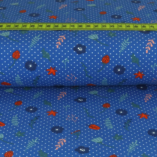 Jersey Blümchen Ines Royalblau Jersey Blümchen Ines Royalblau