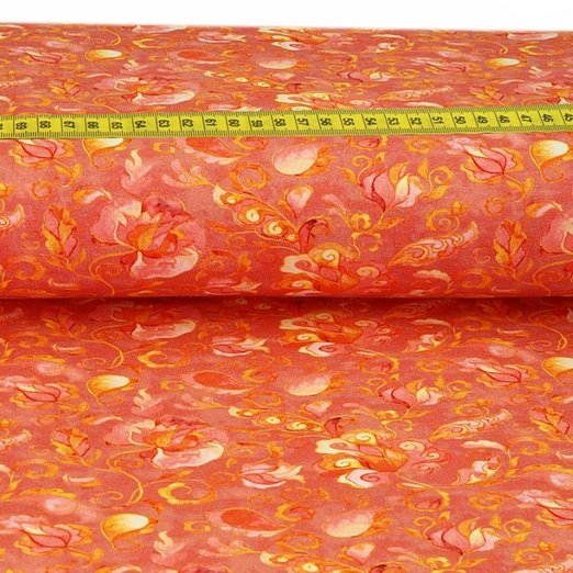 Jersey Paisley Retro auf Rosa Digital