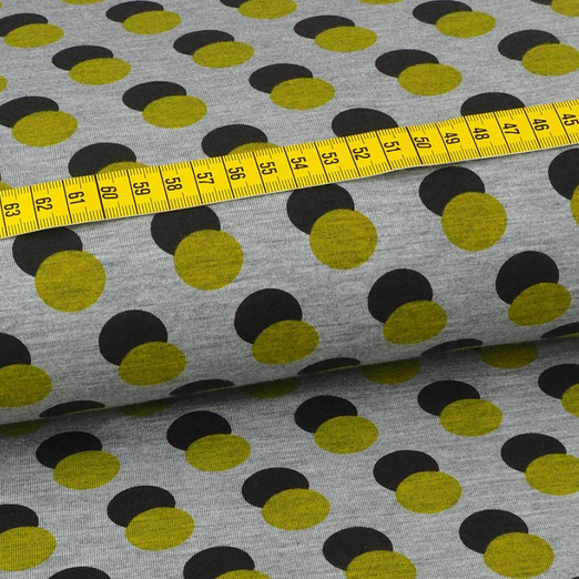 Viskose Jersey Circles Ocker Viskose Jersey Circles Ocker