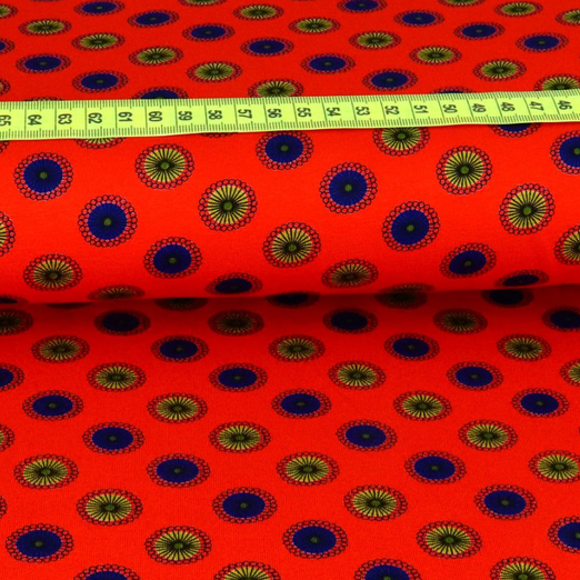 Viskose Jersey Retro Räder Rot Viskose Jersey Retro Räder Rot