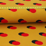 Viskose Jersey Geometric Dots Senfgelb