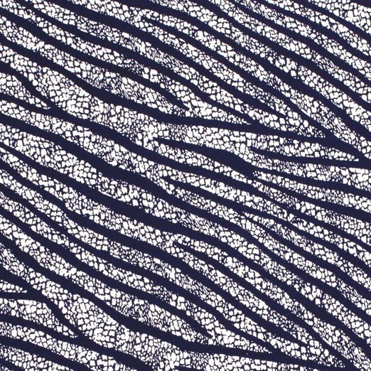 Viskose Jersey Zebrastreifen Weiß/Dunkelblau Viskose Jersey Zebrastreifen Weiß/Dunkelblau