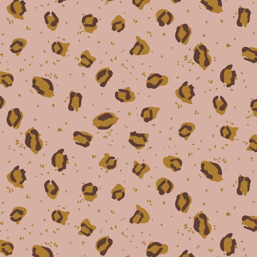 Modal Baumwolljersey Leomuster auf Hellrosa Modal Baumwolljersey Leomuster auf Hellrosa