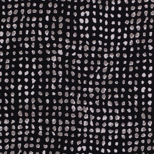 Viskose Jersey Kleckse Hellgrau auf Schwarz Viskose Jersey Kleckse Hellgrau auf Schwarz