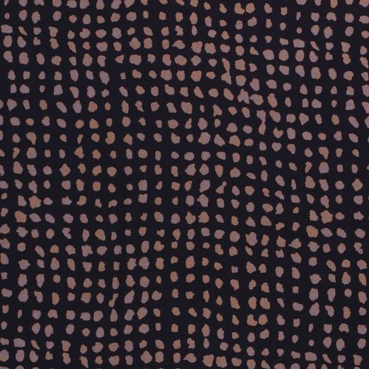 Viskose Jersey Kleckse Hellbraun auf Dunkelblau