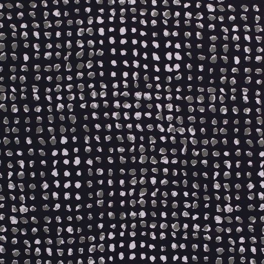 Viskose Jersey Kleckse Hellgrau auf Dunkelblau