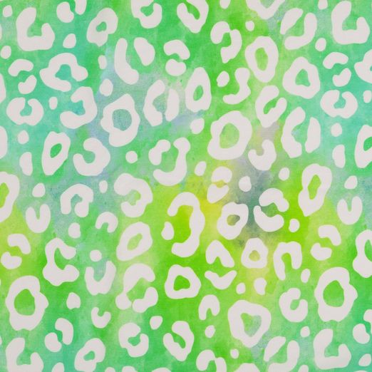 Sommersweat Leoprint Rainbow mit Lime