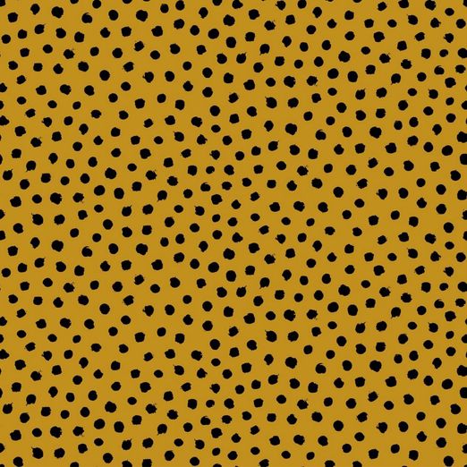 Jersey Dots auf Senfgelb BIO
