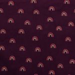 Feincord Regenbögen auf Aubergine