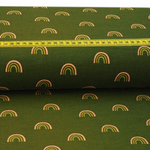 Feincord Regenbögen auf Khaki