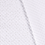 Musselin-Stepper - Rautenstepper mit goldenem Punkte-Foliendruck - Weiß