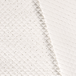 Musselin-Stepper - Rautenstepper mit goldenem Punkte-Foliendruck - Creme