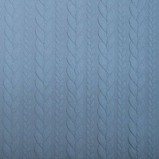 Strickstoff Cably Zopfmuster Hellblau