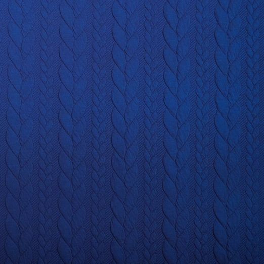 Strickstoff Cably Zopfmuster Royalblau