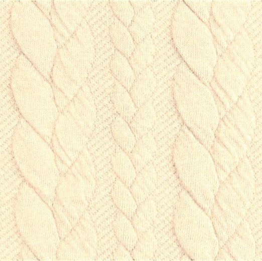 Strickstoff FASHION Zopfmuster Creme