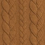 Strickstoff FASHION Zopfmuster Camel