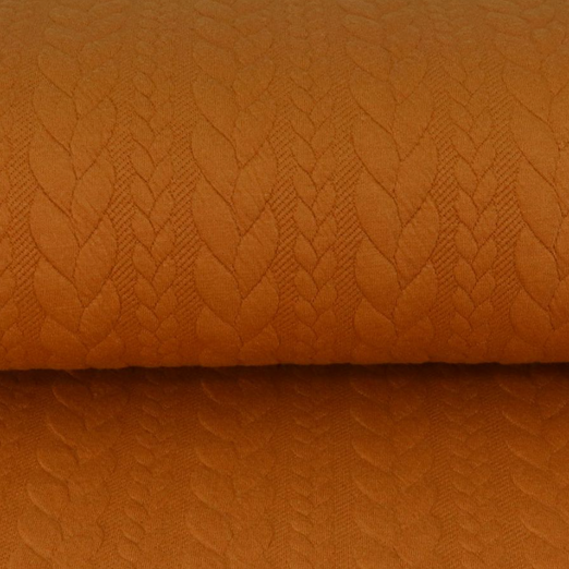 Strickstoff FASHION Zopfmuster Orange