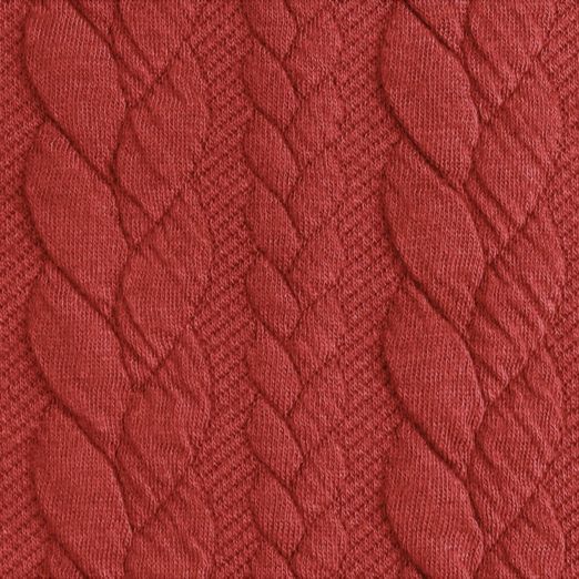 Strickstoff FASHION Zopfmuster Rostrot Strickstoff FASHION Zopfmuster Rostrot